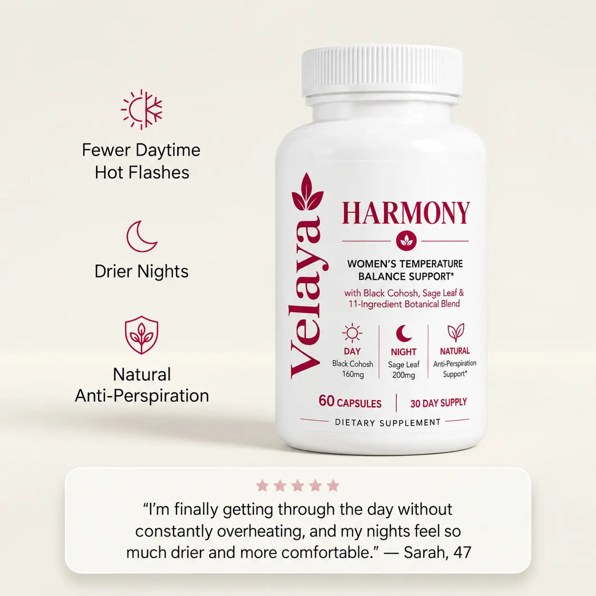 Fewer Hot Flashes. Drier Nights. Finally.