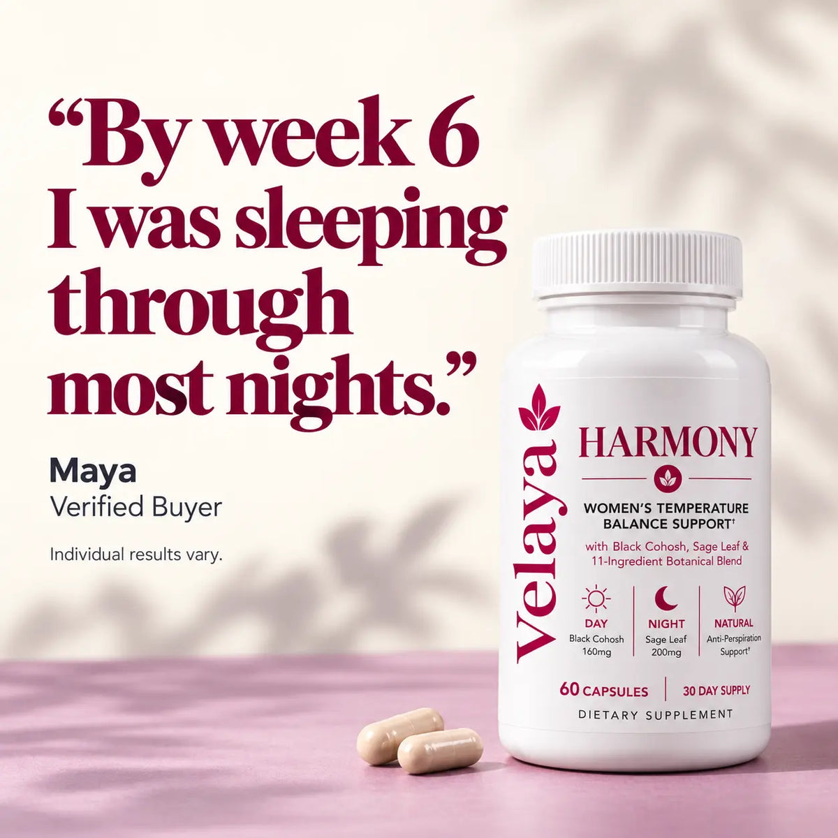 Fewer Hot Flashes. Drier Nights. Finally.